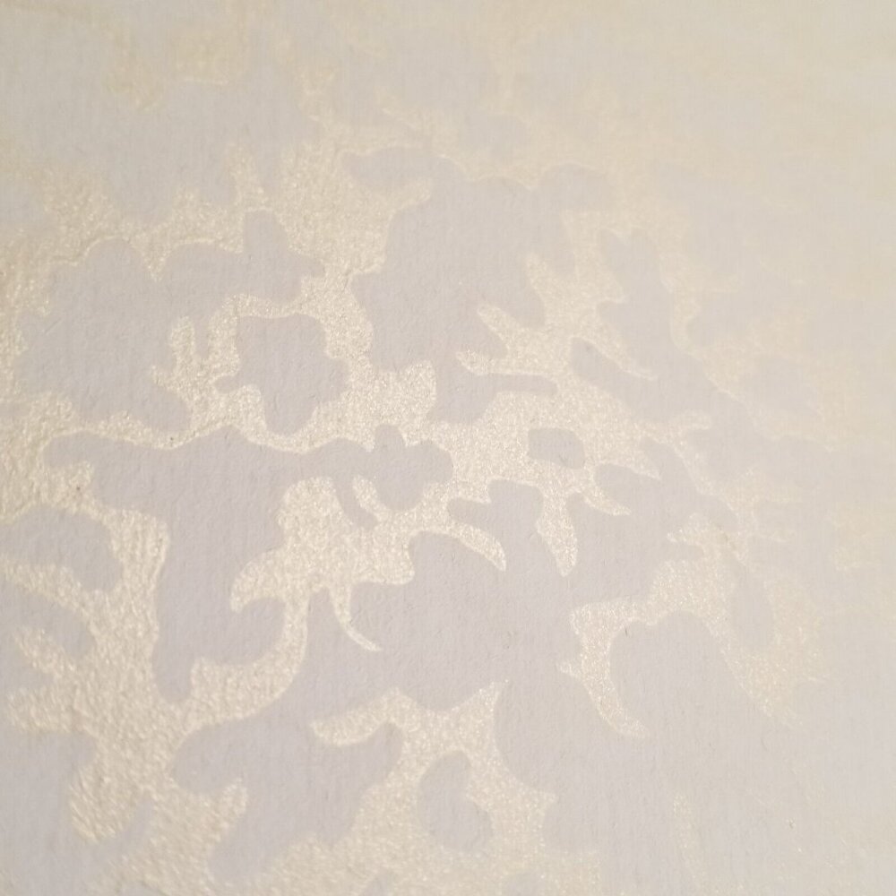 Vtg Wallpaper Sample Sheet Neutral Color Design Camellia Craft Supply Dollhouse